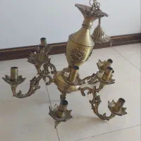 لوستر برنجی ۶ شاخه ۱۲ شعله
