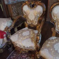 مبلمان استیل 7 نفره کلاسیک مدل نگار تمام چوب گردو|مبلمان خانگی و میز عسلی|تهران, هروی|دیوار
