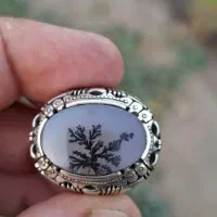 انگشتر نقره شجر تک درخت کار دست استاد نصیری