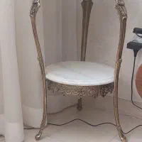 میز تلفن دوطبقه برنز محکم