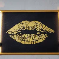 تابلو دکوراتیو پتینه مدرن به همراه چراخ خطی لوکس