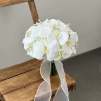 دسته گل ارکیده لمسی عروس