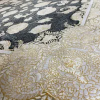 جفت فرش۹متری ذغالی طلاکوب نو نو|فرش|ری, شهادت|دیوار