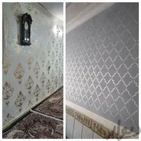 طرح کاغذ دیواری و نقاشی ساختمان و رنگ امیزی