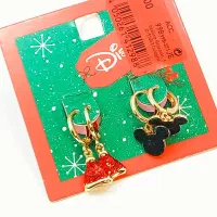 گوشواره حلقه ای دو جفتی با آویز میکی موس چند رنگ|بدلیجات|خرمآباد, |دیوار