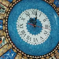 ساعت دیواری خاتم کاری و تابلو فرش دستباف|تابلو فرش|مشهد, حجت|دیوار