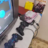 PS2 فلشخور و سی‌دی‌خور و فلش 64 و ۲دسته و تلویزیون|کنسول، بازی ویدئویی و آنلاین|قرچک, باقرآباد|دیوار