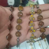 دستبند نقره عقیق