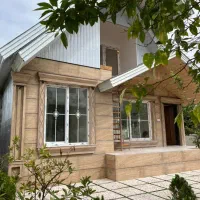 طراحی شیک ـ نمایی از جنس سنگ با محوطه سرسبز و جذاب|فروش خانه و ویلا|خشکبیجار, |دیوار