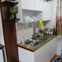 کابینت وسینک و شیر الات و ماربل شیت پشت