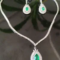 سرویس زمرد .نقره جات زنانه