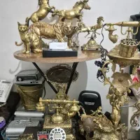 لوستر ابکاری وسایل برنجی|لوستر و چراغ آویز|نسیمشهر, |دیوار