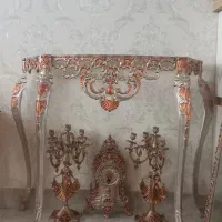 آینه و شمعدان طرح برنز