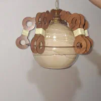 لوستر ساده چوبی