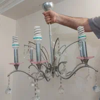 لوستر شیش شاخه بادودیواری|لوستر و چراغ آویز|رشت, علی آباد|دیوار