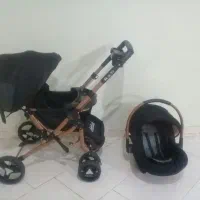 سرویس کالسکه مشکی طلایی|اسباب و اثاث بچه|اراک, |دیوار