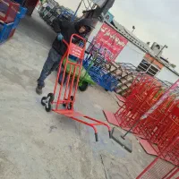 چرخ دستی با دسته کمکی گاری چهار سه پله (دسته کمکی)