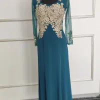 پیراهن مجلسی اپلیکه دوزی کشی|لباس|لنجان, |دیوار