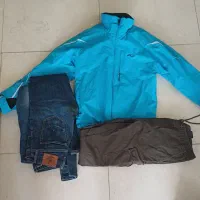 کاپشن و دو تا جین و یک شلوار شش جیب برند