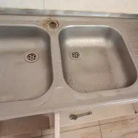 سینک دوقلو با کابینت فروش فوری