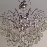 ۴عدد لوستر کریستالی|لوستر و چراغ آویز|کرج, برغان|دیوار