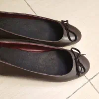 کفش چرم مصنوعی قهوه‌ای