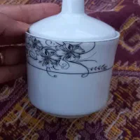 قندان چینی زیباو دبه روحی