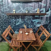 میز و صندلی چوبی|میز و صندلی غذاخوری|میانه, |دیوار