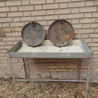 ماهی تابه آهنی قدیمی|کلکسیون اشیاء عتیقه|شوشتر, |دیوار