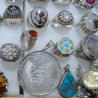 انگشتر نقره کلکسیونی و تعدادی زنجیرپلاک|جواهرات|تهران, نجات اللهی|دیوار