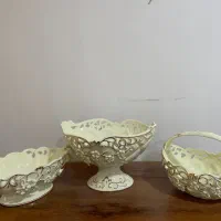 ۳تا چینی گل برجسته بسیار شیک ونو