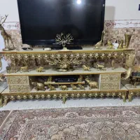 زیر تلویزیون برنزی با جا باندی برنزی نو نو سلطنتی