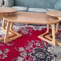 میزسه تکه جلو مبلی نو کاراملی