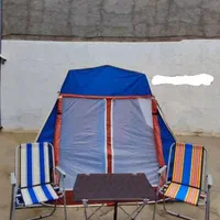 چچادر مسافرتی مدل کمپ ۴ درب جداشونده سایبان دار