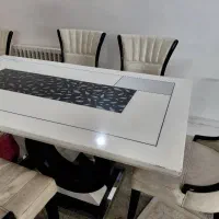 میز صندلی ناهارخوری سنگ مرمر