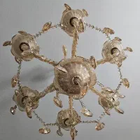 یک جفت لوستر کریستالی سالم و روشن|لوستر و چراغ آویز|کهریزک, |دیوار