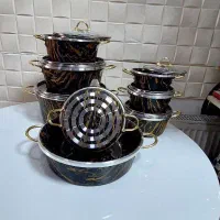 حراج قابلمه ۱۴پارچه طرح ماربل ببری با کیفیت بالا|ظروف پخت‌وپز|مراغه, |دیوار