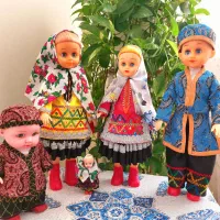 عروسک سنتی دکوری با لباس محلی گیفت تزیینی/شال سنتی