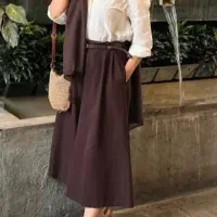 شلوار دامنی کتان