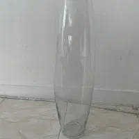 گلدان شیشه ای بلند (مناسب بامبو)