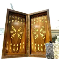 تخته نرد چوب گردو مدل پروانه