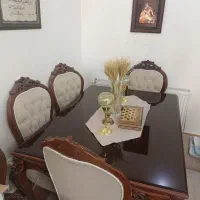 مبلمان استیل ۷ نفره به همراه میز ناهار خوری ۶ نفره|مبلمان خانگی و میز عسلی|تهران, نیروی هوایی (پیروزی)|دیوار