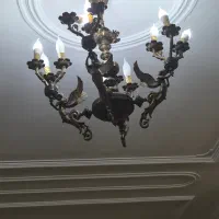 لوستر ۶ شاخه و ۵ شاخه و ۴ شاخه برنزی اصل سنگین