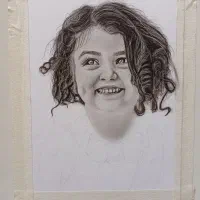 طراحی چهره سیاه قلم|تابلو، نقاشی، عکس|بروجن, |دیوار