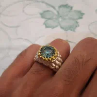 انگشتر الماس روسی موزانایت طبیعی