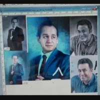 طراحی و نقاشی چهره رنگی و سیاه قلم و مدادرنگی