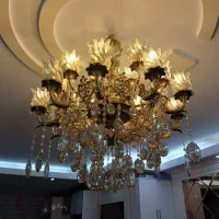 لوستر برنجی بهمراه دوعدد دیوارکوب برنجی ولامپ|لوستر و چراغ آویز|تهران, مسعودیه|دیوار