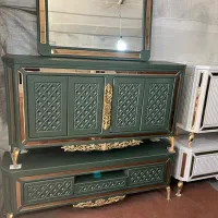 آینه‌کنسول ست میزتلوزیون آینه بژ|بوفه، ویترین، کنسول|تهران, شهرک ولیعصر جنوبی|دیوار