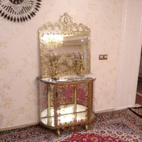 آئینه وکنسول باشمعدان برنزدرجه یک