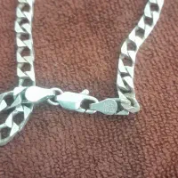 زنجیرنقره ایتالیاعیار۹۲۵طول۵۰و۵۴سانت